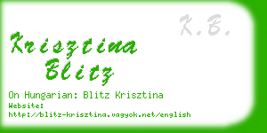 krisztina blitz business card